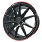 18X8/9J 5/112 CB66.6 BLACK RED LINE