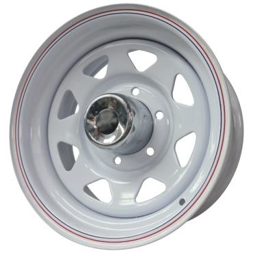 5X114 14 STEEL WHITE RIM