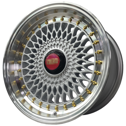 15X8.25J 9/100 ET20 SILVER GOLD STUD